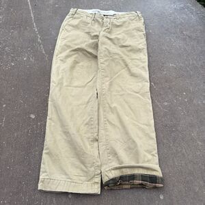 Eddie Bauer Blanket Lined Beige Pants Size 38x34